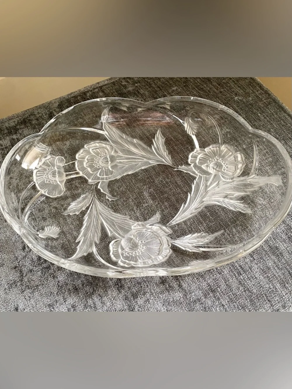 Mikasa Studio Nova Walther Glass Oval Low Bowl Platter - Picture 7 of 12